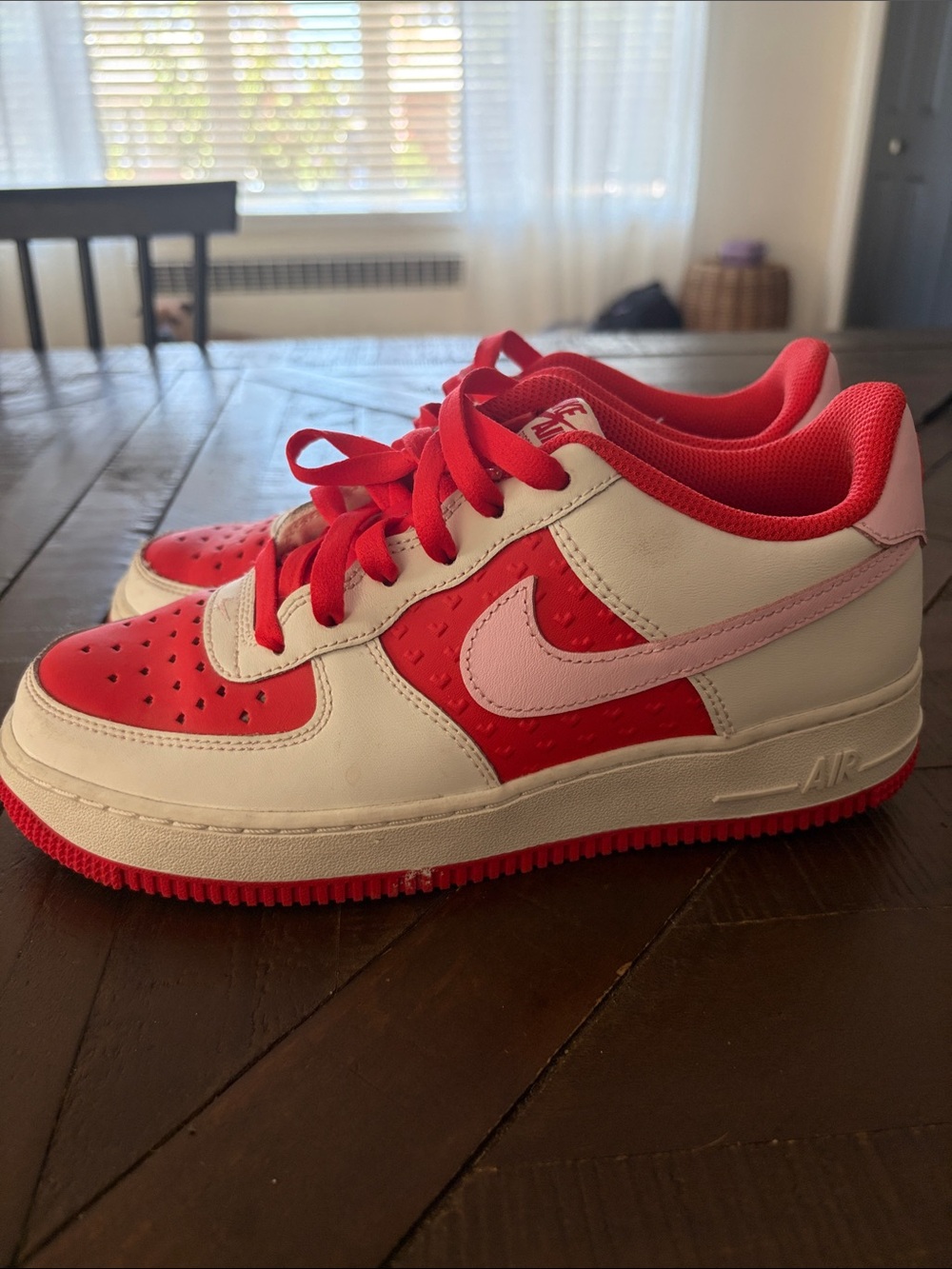 nike air force 1 valentines red pink white sz 6y